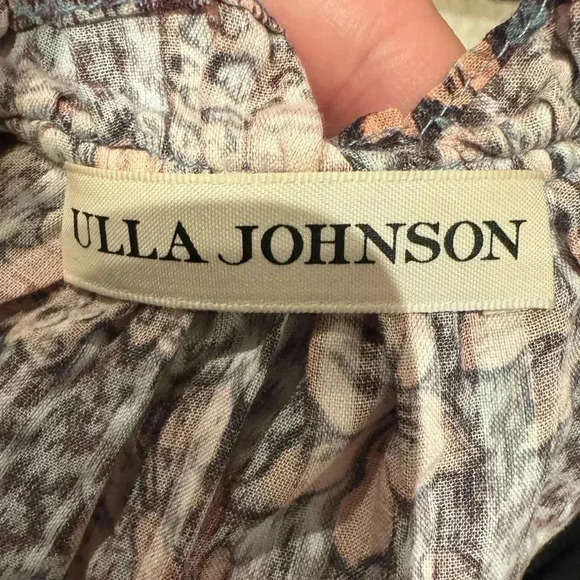 Ulla Johnson Floral Print Top - Black, Cream, Pink - Picture 9 of 10
